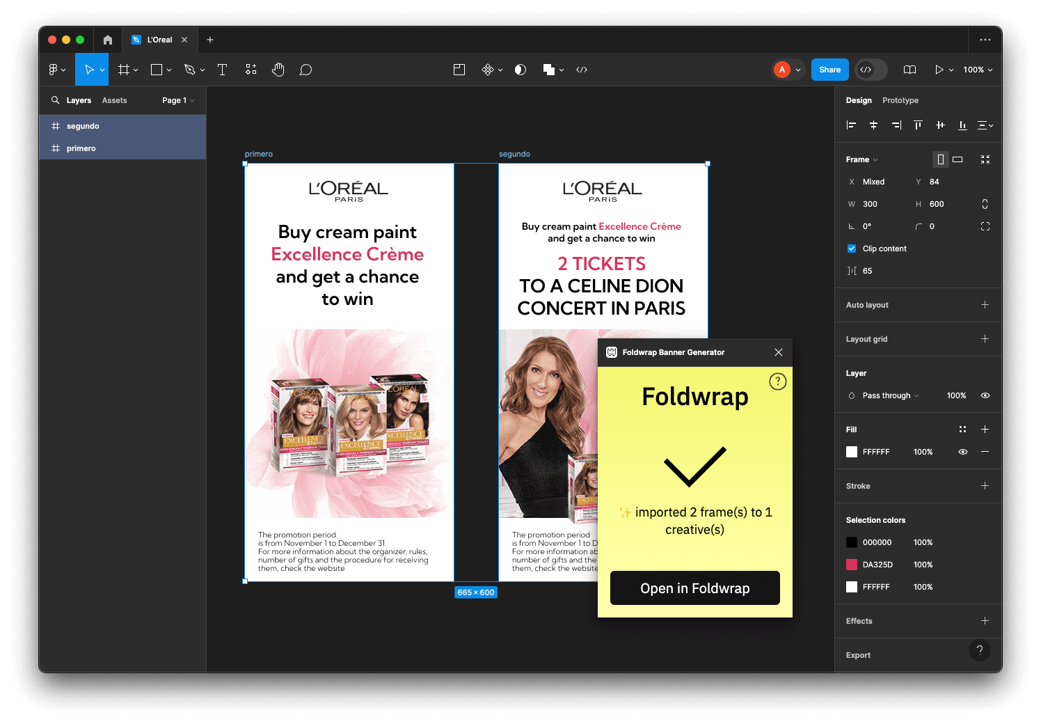 Foldwrap Figma plugin import result