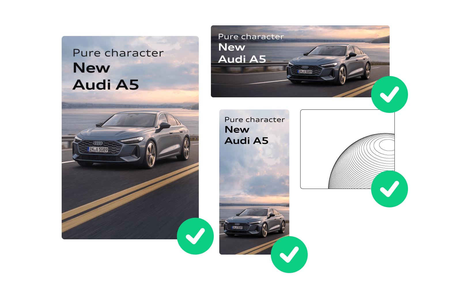 Side-by-side creatives presentation